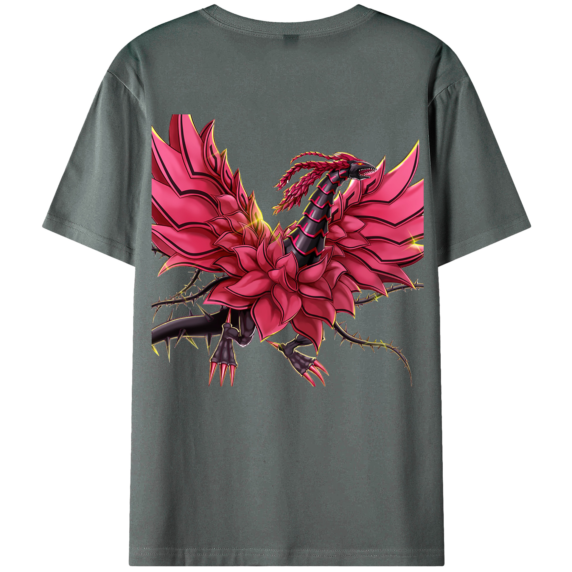 （画像用） 遊☆戯☆王 Yu-Gi-Oh! 綿100％ メンズ半袖Tシャツ（バックプリント） 通気性